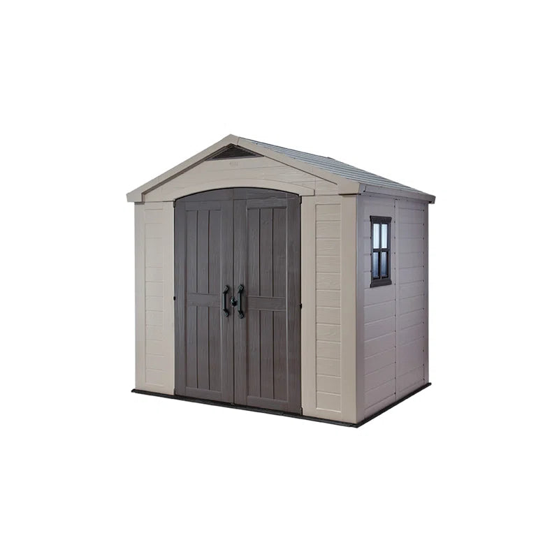 Factor 2.4 x 1.8 m Weather-Resistant Resin Outdoor Garden Shed