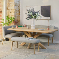 Fairmile 200cm Dining Table with Fairmile Corner Bench & Low Bench - RHF thumbnail 2