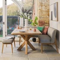 Fairmile 200cm Dining Table with Fairmile Corner Bench & Low Bench - RHF thumbnail 1