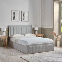 Giselle Ottoman Storage Bed Frame, Panel Plush Velvet thumbnail 3