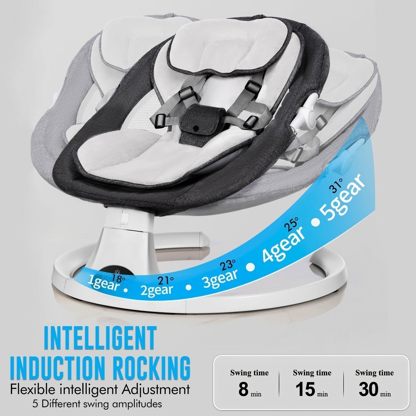 Electric Baby Swing - Bluetooth Music And Remote Control — image 3