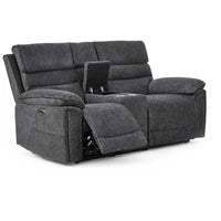 Sicily 3 + 2 Electric Power Grey Fabric Recliners Sofa Suite thumbnail 2