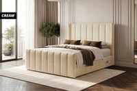 Cloud9 Isabella Bed Frame with Mattress, Winged Headboard USB Charging thumbnail 7