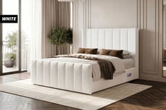 Cloud9 Isabella Bed Frame with Mattress, Winged Headboard USB Charging — image 10