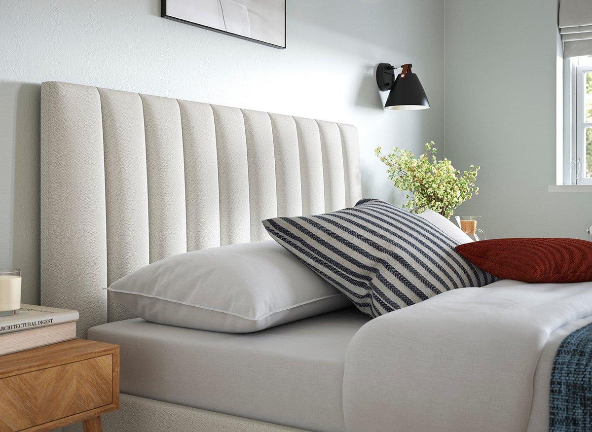 Dreams Davies Ottoman Bed Frame, Fluted Upholstered Headboard, Grey — image 4