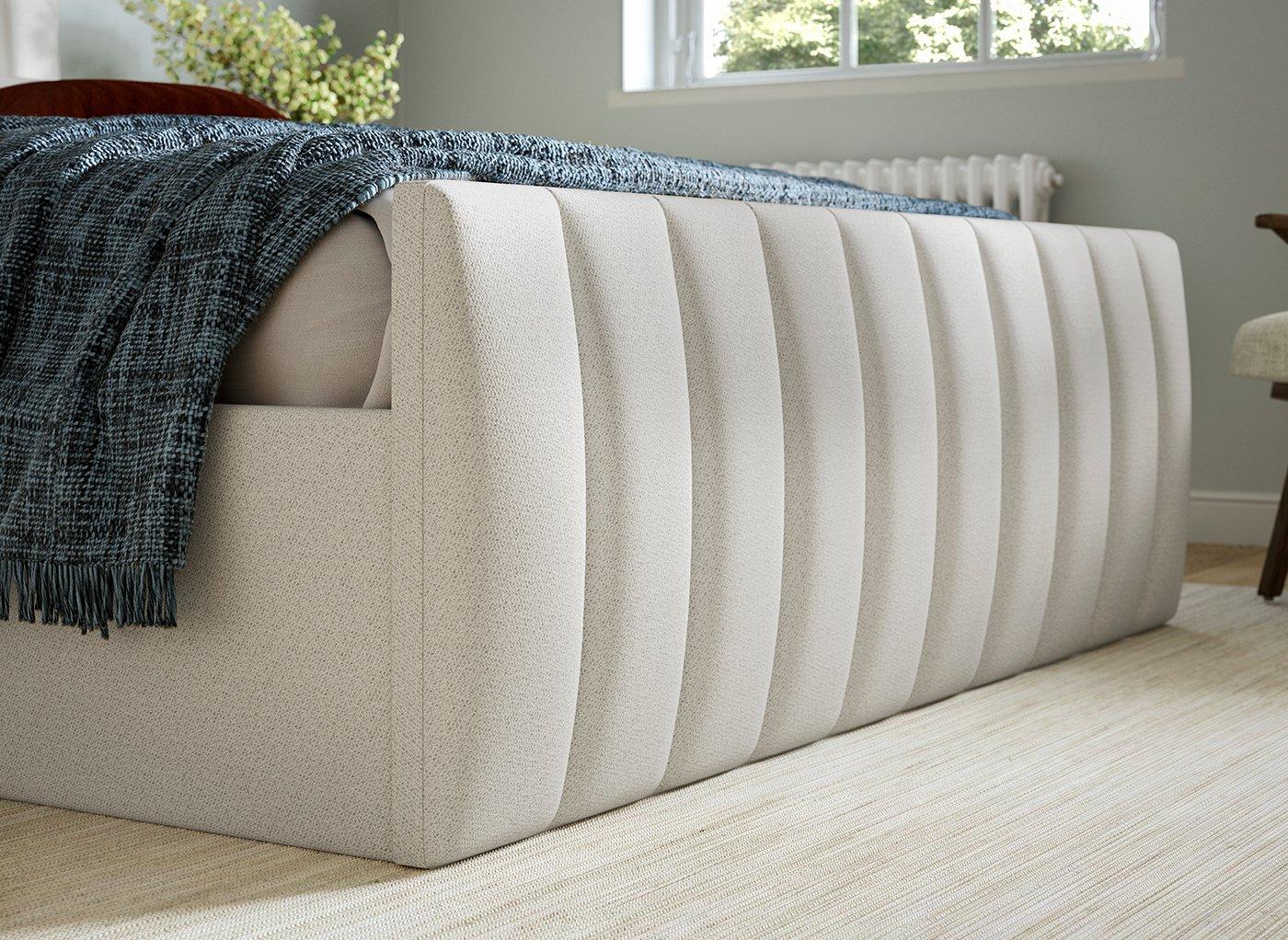 Dreams Davies Ottoman Bed Frame, Fluted Upholstered Headboard, Grey — image 6
