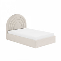 Flair Ava Ottoman Bed Frame, Padded Headboard, Cream thumbnail 1