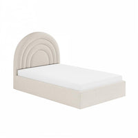 Flair Ava Ottoman Bed Frame, Padded Headboard, Cream thumbnail 2