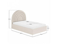 Flair Ava Ottoman Bed Frame, Padded Headboard, Cream thumbnail 4