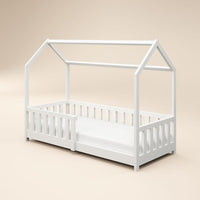 Flair Explorer Shorty Play House Floor Bed, Framed Roof, White thumbnail 4