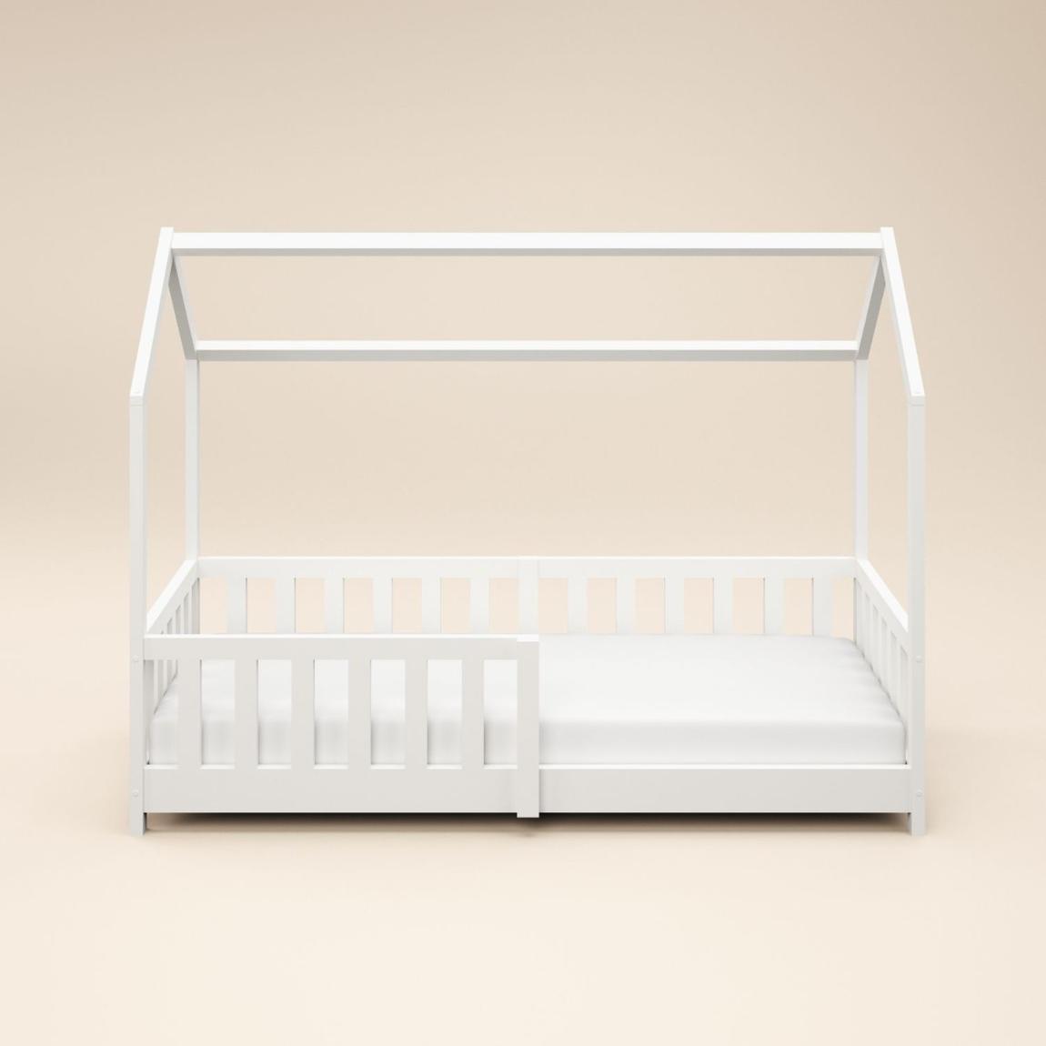 Flair Explorer Shorty Play House Floor Bed, Framed Roof, White — image 5