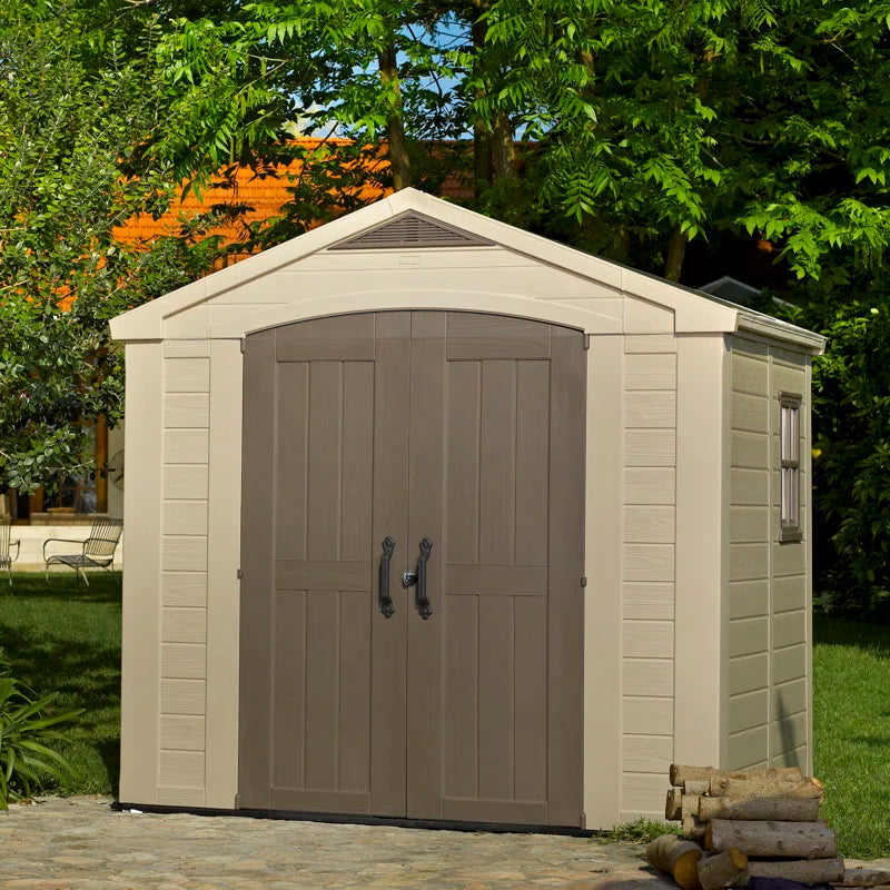 Factor 2.4 x 1.8 m Weather-Resistant Resin Outdoor Garden Shed — image 2
