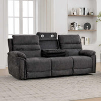 Sicily 3 + 2 Electric Power Grey Fabric Recliners Sofa Suite thumbnail 4