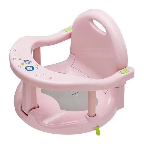 Foldable Baby Bath Seat Toddler Bathtub Seat with Suction Cups for Stability, Cute Wrap Around Bath Tub Chair Baby, Portable Anti-Slip Sit Up Support Seats for 6-18 Months Kids Toddler New Born Gift — image 11