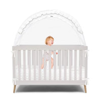 Wonder Space Elegant Baby Crib Net Tent - Minimalist Lace Design - Durable & Breathable Mesh to Keep Baby in & Stop Baby from Climbing Out - Mosquito & Insects Protection (Lace) thumbnail 8