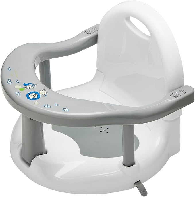 Foldable Baby Bath Seat Toddler Bathtub Seat with Suction Cups for Stability, Cute Wrap Around Bath Tub Chair Baby, Portable Anti-Slip Sit Up Support Seats for 6-18 Months Kids Toddler New Born Gift — image 8