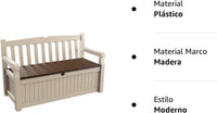 265 L Weather-Resistant Outdoor Garden Storage Bench thumbnail 3