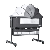 Crib for Baby, Bassinet Sleeper with Wheels, Height Adjustable, Tilts & Rocks, with Mosquito Nets, Large Storage Bag, for Infant/Baby/Newborn (Pink) thumbnail 8