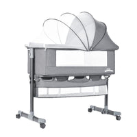 Crib for Baby, Bassinet Sleeper with Wheels, Height Adjustable, Tilts & Rocks, with Mosquito Nets, Large Storage Bag, for Infant/Baby/Newborn (Pink) thumbnail 9