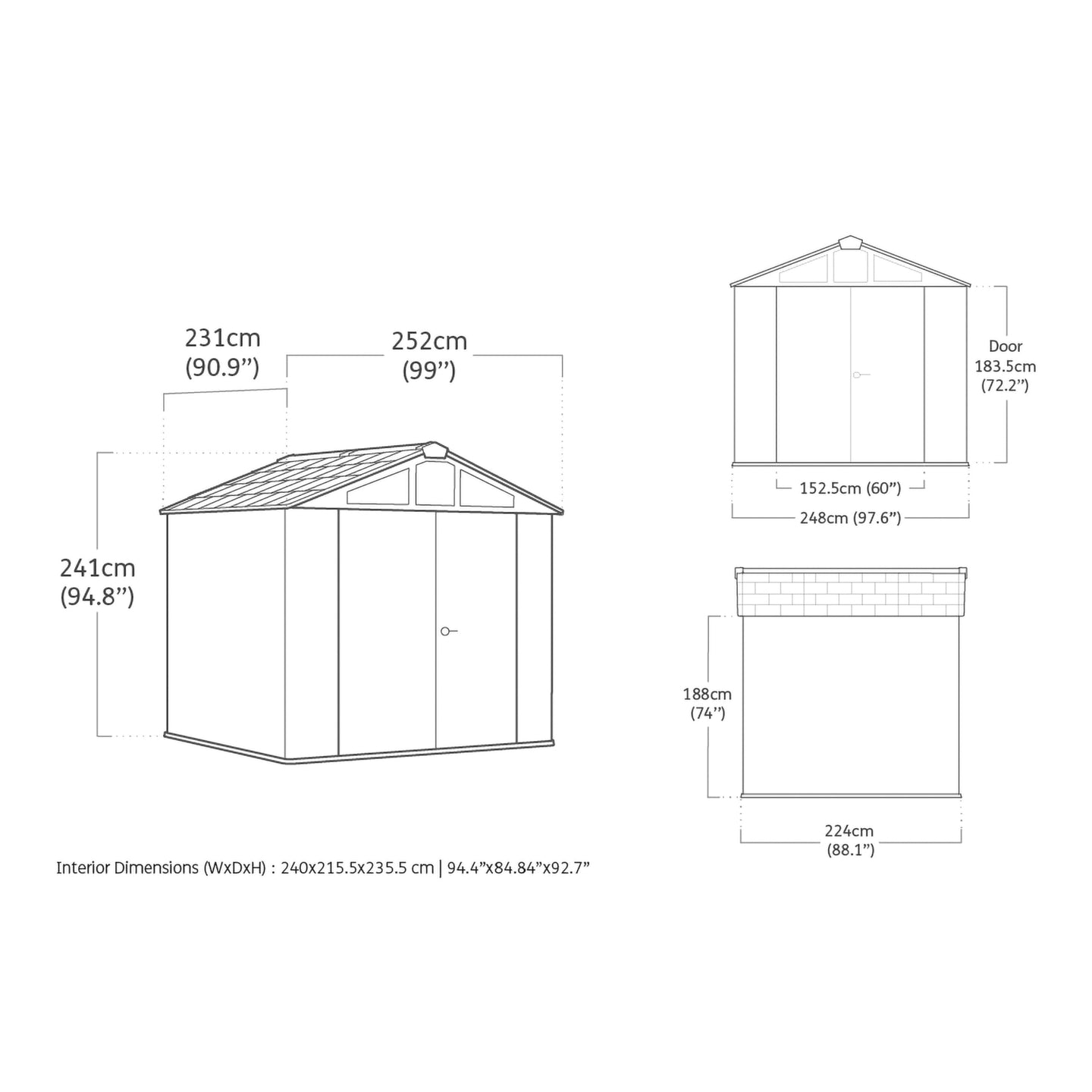 Keter 2.4 x 2.4 m Heavy Duty Outdoor Garden Storage Shed — image 7