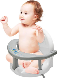 Foldable Baby Bath Seat Toddler Bathtub Seat with Suction Cups for Stability, Cute Wrap Around Bath Tub Chair Baby, Portable Anti-Slip Sit Up Support Seats for 6-18 Months Kids Toddler New Born Gift thumbnail 6
