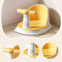 Sharplace Baby Bath Tub Seat Stable Comfortable Non Slip Suction Kids Bathing Seat Tub Sitting up for Newborn 6-18 Months Infants Gifts, Yellow thumbnail 3
