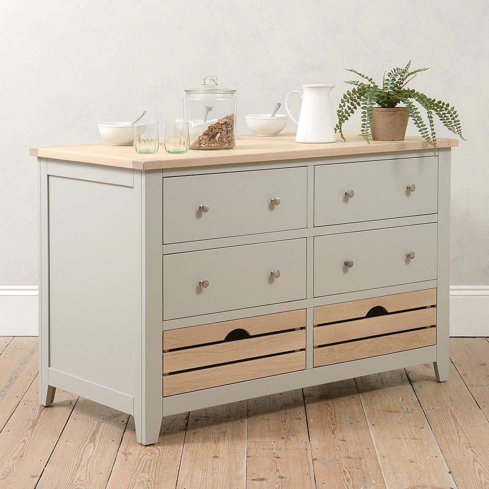 Chester Dove Grey Breakfast Bar Island and Stools Set — image 5