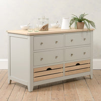 Chester Dove Grey Breakfast Bar Island and Stools Set thumbnail 5