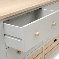 Chester Dove Grey Breakfast Bar Island and Stools Set thumbnail 12
