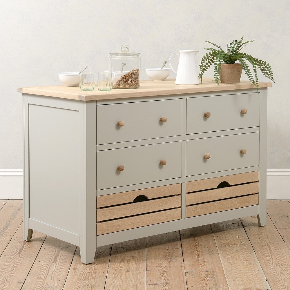 Chester Dove Grey Breakfast Bar Island and Stools Set
