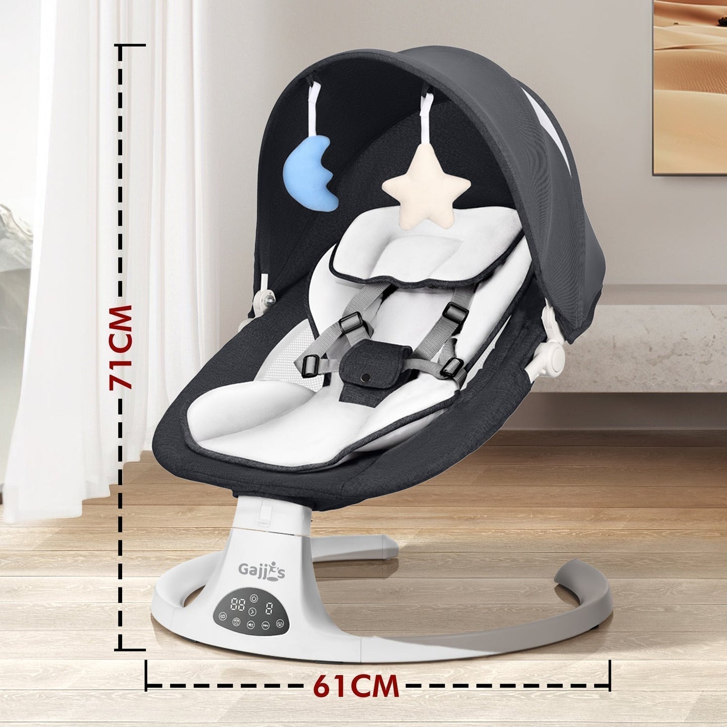 Electric Baby Swing - Bluetooth Music And Remote Control — image 4