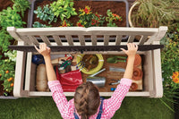 265 L Weather-Resistant Outdoor Garden Storage Bench thumbnail 7