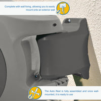 40 m Automatic Wall Mounted Garden Hose Reel with 180° Pivot thumbnail 5