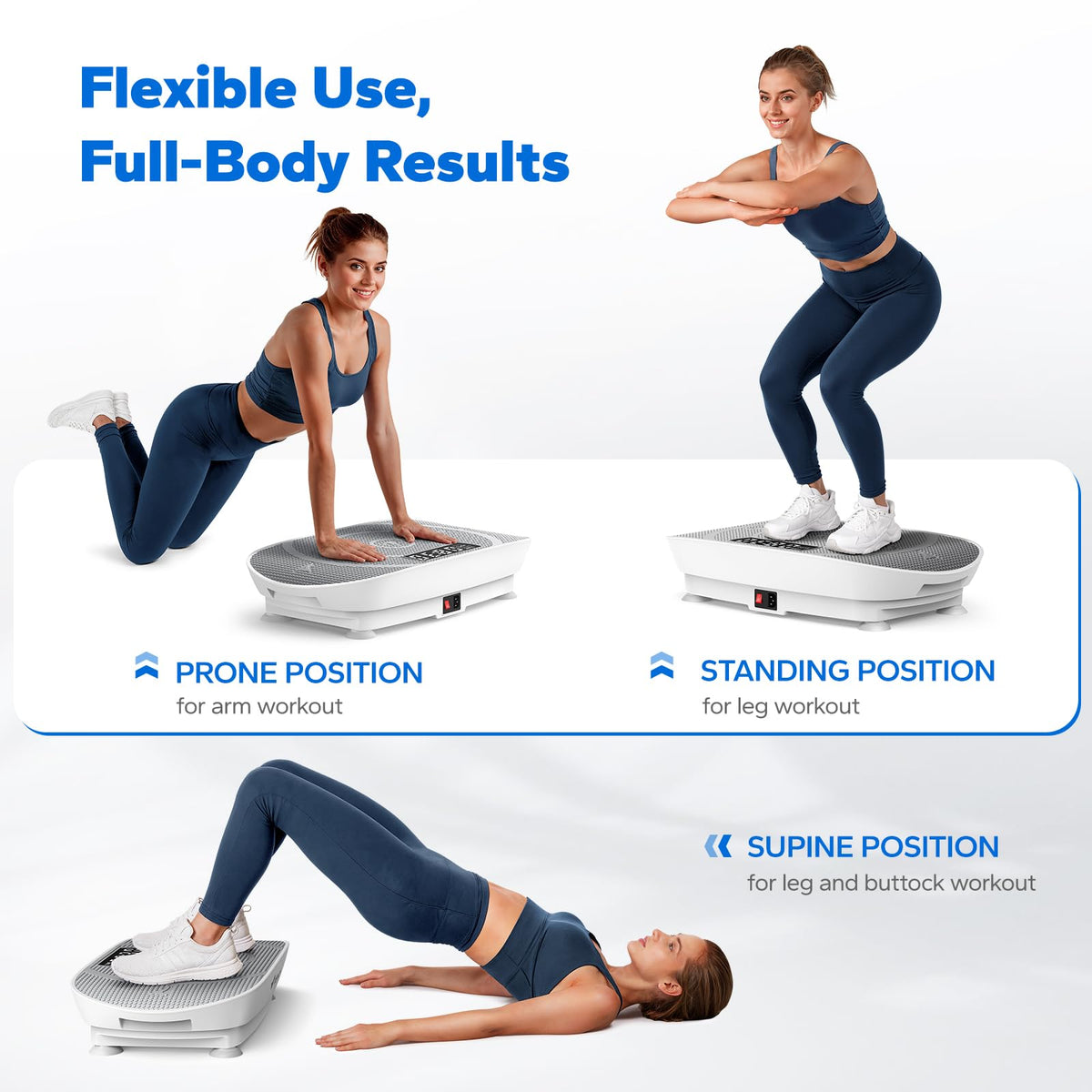 Compact Vibration Plate Exercise Machine with LED Display & Remote — image 8