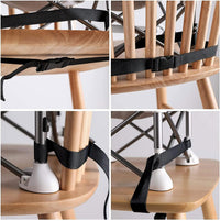Baby Portable Travel Booster Seat Folding Dining Chair High Multifunctional Child Little Seat Dining Aluminum Alloy Travel Compact high Chair with Tray Grey thumbnail 9