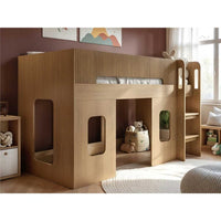 Flair Furniture Lino Playhouse Mid Sleeper Bed, Oak thumbnail 2