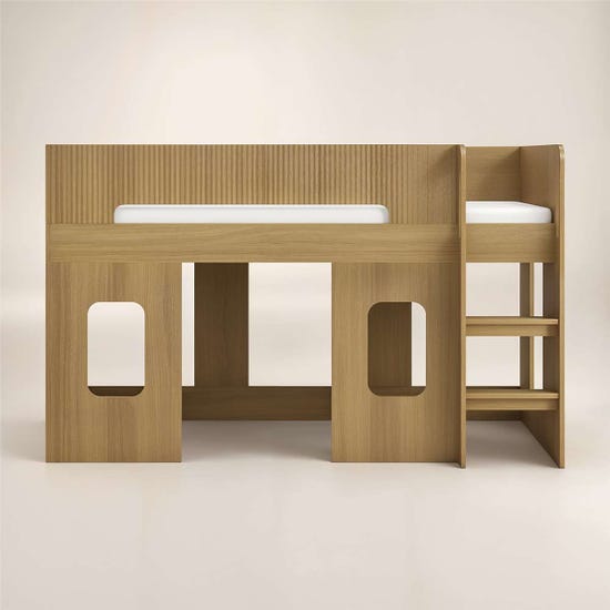 Flair Furniture Lino Playhouse Mid Sleeper Bed, Oak — image 4
