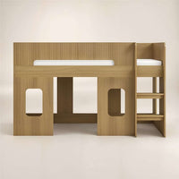 Flair Furniture Lino Playhouse Mid Sleeper Bed, Oak thumbnail 4