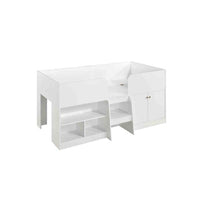 Swish Furniture Nova Low Sleeper Children's Bed Frame, Shelves, White thumbnail 3