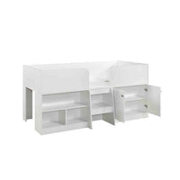Swish Furniture Nova Low Sleeper Children's Bed Frame, Shelves, White thumbnail 4