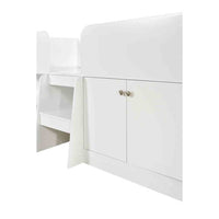 Swish Furniture Nova Low Sleeper Children's Bed Frame, Shelves, White thumbnail 6