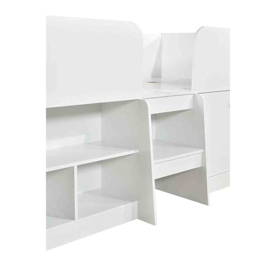 Swish Furniture Nova Low Sleeper Children's Bed Frame, Shelves, White — image 7