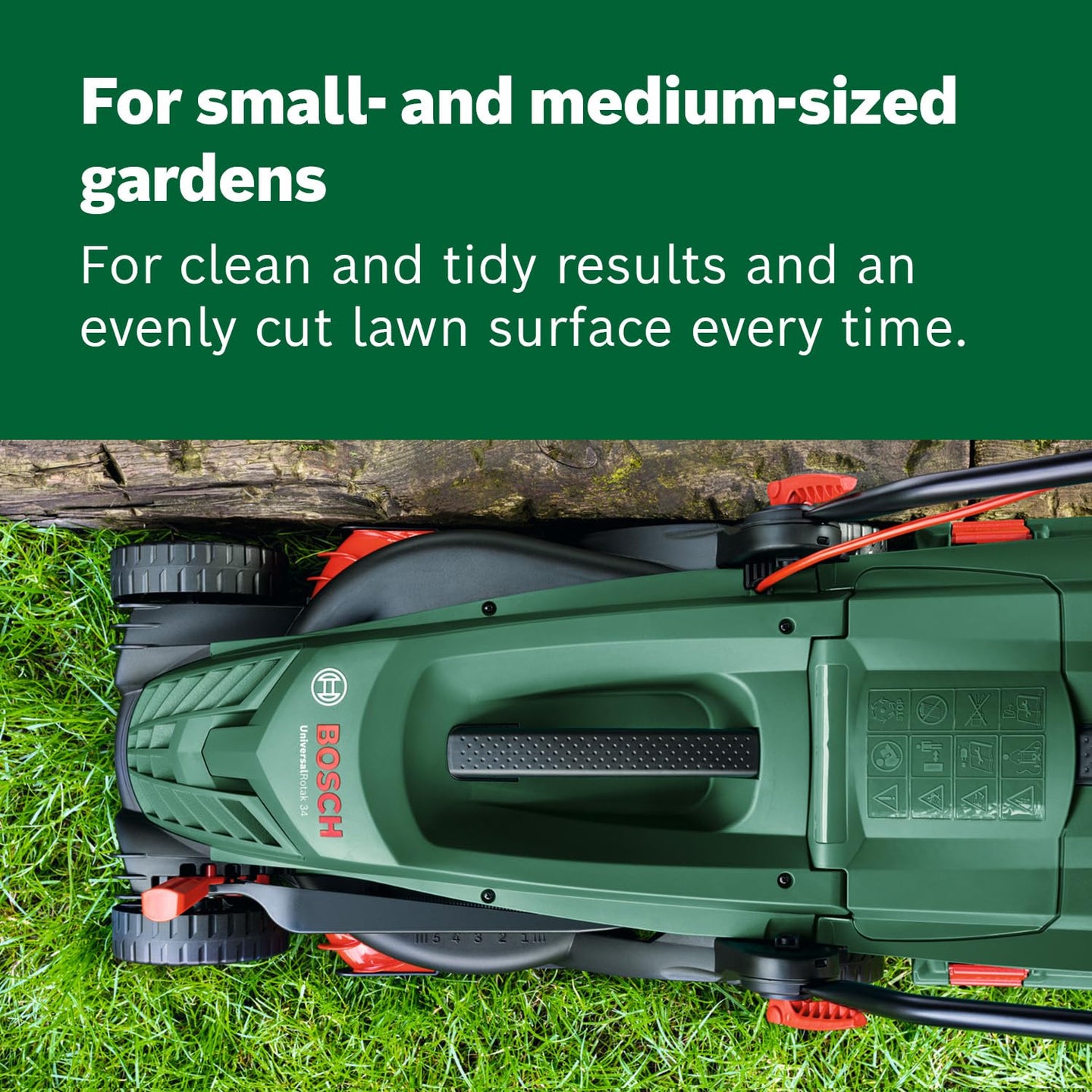 Bosch 34 cm Electric Lawn Mower with 40 L Grass Box — image 3