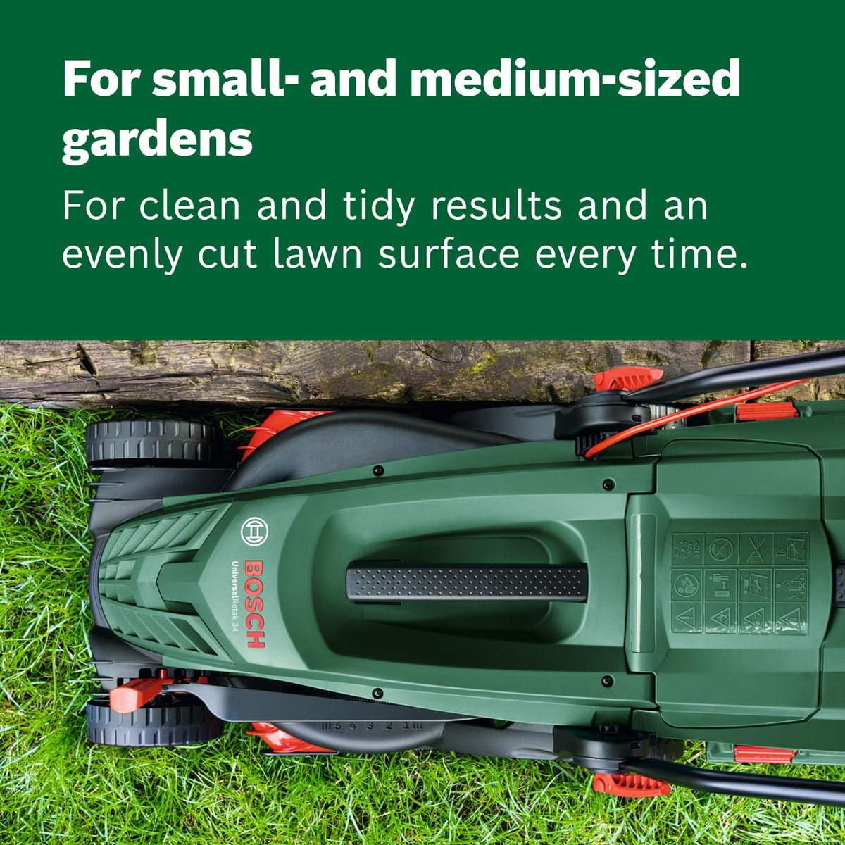 Bosch 34 cm Electric Lawn Mower with 40 L Grass Box