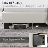 Yaheetech Bed Frame, Channel Tufted Wing Headboard thumbnail 8