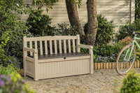 265 L Weather-Resistant Outdoor Garden Storage Bench thumbnail 5