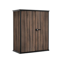 Keter 1400L Weatherproof Vertical Outdoor Storage Cabinet with Shelves thumbnail 1