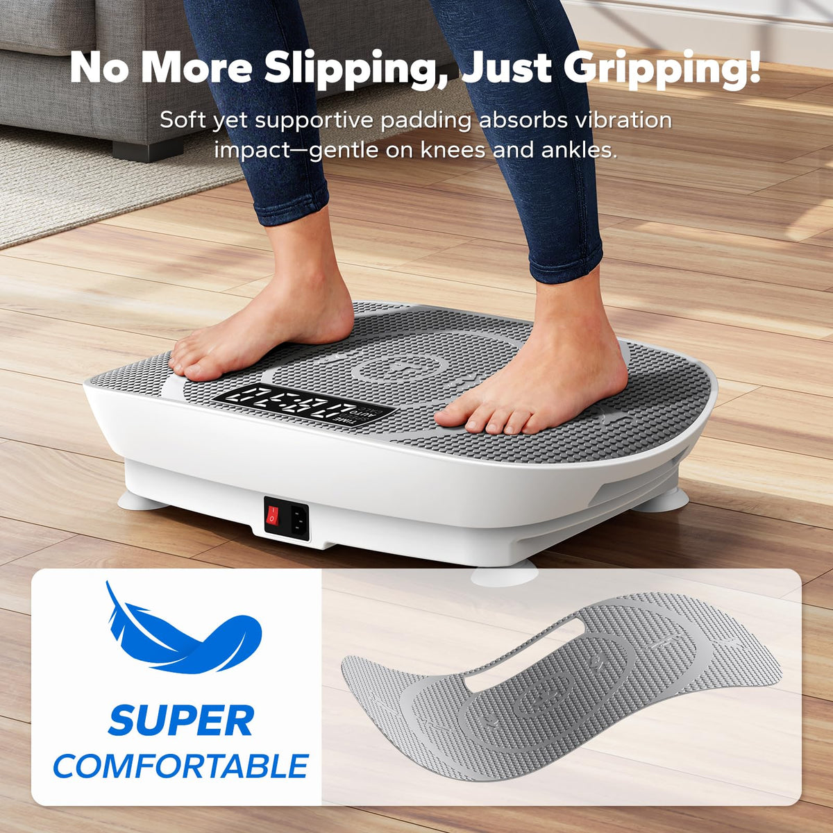 Compact Vibration Plate Exercise Machine with LED Display & Remote — image 7