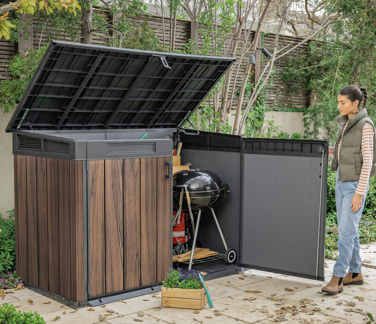 Keter 2020 L Large Outdoor Horizontal Storage Shed with Lockable Doors — image 5