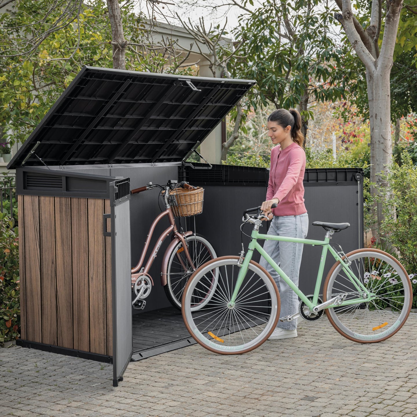 Keter 2020 L Large Outdoor Horizontal Storage Shed with Lockable Doors — image 6